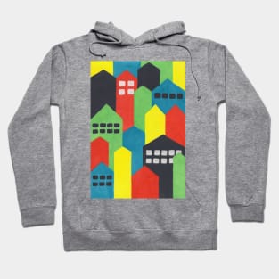 Colourful Painted Cityscape Hoodie